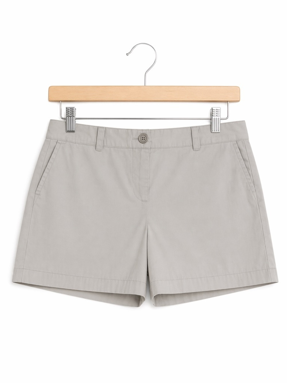 LOFT Ann Taylor Khaki Shorts Women’s 16 Flat Front Cotton 5.5” Inseam